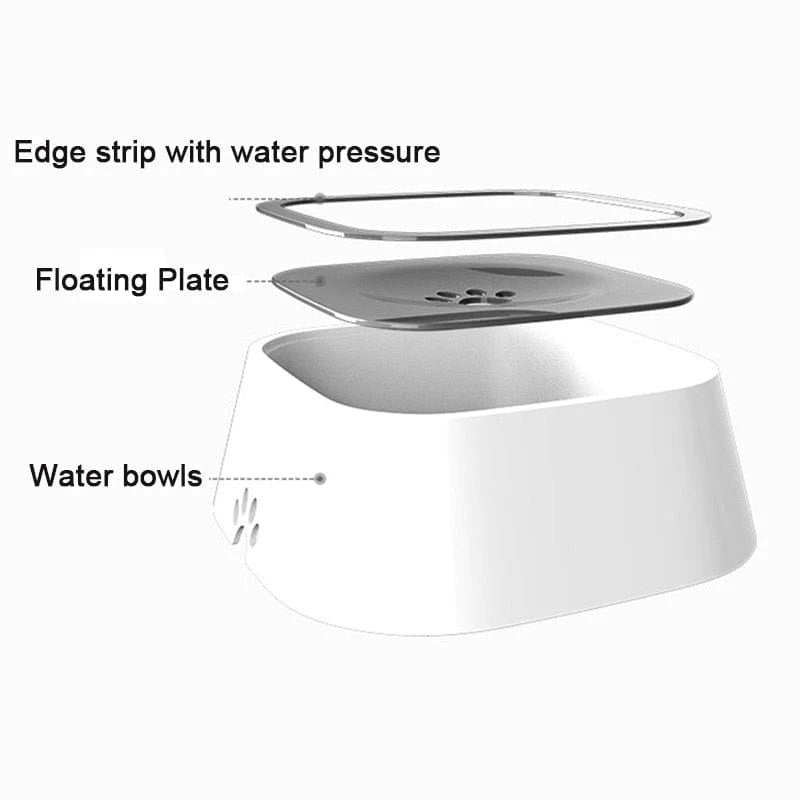 Dog Drinking Water Bowl with Floating Design - Non-Wetting, Non-Skid, Large Capacity